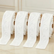 1 rouleau de 6 cm x 27,5 m de bande de plinthe auto-adhésive, moulure de cadre de porte, plinthe murale, plinthe imperméable pour la protection des murs et la décoration de la maison - A - Voir 3
