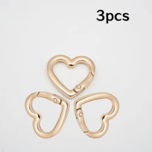 1Pc/3Pcs Heart-Shaped Spring Buckle Metal Open Ring DIY Jewelry Accessories Keychain Hook Bag Hanging Ring Connector - Multicolor - View 17