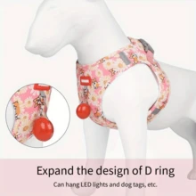 2pcs Reflective Dog Harness And 1.5m Leash Set, Breathable Pet Chest Strap Harness Suitable For Small, Medium And Large Dogs, Puppy Chest Strap And Leash Accessory Set - Pink - View 10