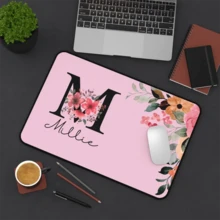 1 pièce Tapis de bureau personnalisé en PU antidérapant et durable avec texte personnalisé. Peut être utilisé comme tapis de souris, sous-main, protège-bureau. Protège votre bureau contre les rayures, les taches, les déversements, la chaleur et l'usure. Convient pour la souris, le bureau, le bureau, la maison, l'ordinateur portable - Multicolore - Voir 5