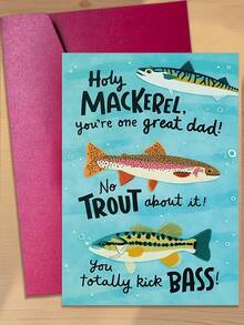 Funny Cartoon Birthday Card For Dad, Humorous Greeting, Father's Day Or Family Celebration Card, Humorous Card, Father's Day Gift, Birthday Gift, Card For Dad And Stepfather - A - View 1