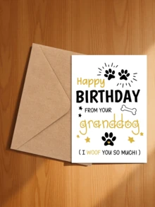 祖父母狗狗生日贺卡：送给爱狗人士的可爱狗狗生日贺卡 - 我非常爱你 - A - 查看 4