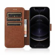 Yellow Background & Black Leopard Print This Patterned, Magnetic Flip-Cover Phone Case With A Built-In Card Slot Is Crafted From Leather And Is Compatible With The  17, 17 Pro Max, 17 Air, 16, 15, 14, 13, 12, And 11 Series Models. It Makes An Ideal Gift For Christmas, New Year's, Valentine's Day, And Easter-A Perfect Choice For Your Boyfriend, Girlfriend, Or Family Members. - 棕色 - 查看 8