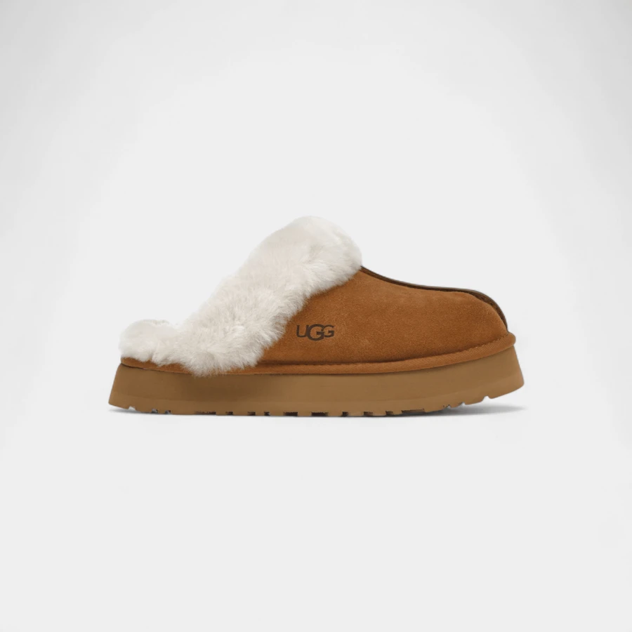 UGG Disquette Slipper Chestnut (Women's) - White - View 1