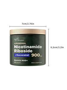 Miriyalyad Supplement, NAD Nicotinamide Riboside Resveratrol 900mg, Liposomal NAD Supplements For Women & Man, High Purity NMNH Supplement Alternative, Anti-Aging, Energy, Focus - 50 Day Supply - 1 CÁI - Xem 3