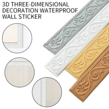 1 rouleau de 6 cm x 27,5 m de bande de plinthe auto-adhésive, moulure de cadre de porte, plinthe murale, plinthe imperméable pour la protection des murs et la décoration de la maison - A - Voir 7