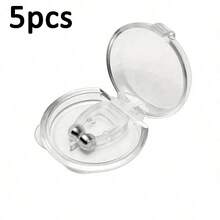 5 Stück/10 Stück Magnetischer Anti-Schnarch Nasenclip, leiser Schalter für den Nachtschlaf! Transparentes Material für unsichtbaren Tragekomfort, eingebauter Magnetclip befestigt sich automatisch in der Nasenhöhle, öffnet physisch die Atemwege, befreit verstopfte Nasenlöcher für ruhigen Atem die ganze Nacht, Schluss mit Schnarchen, Ersticken und störendem Schlaf des Partners. - Transparent - Übersicht 14