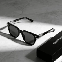 ChromeHeart Sunglasses - Fashionable Anti-Glare And Dust-Proof Glasses, A Stylish Accessory For Both Men And Women, Clear And Durable. Cycling Glasses. Casual Glasses. Suitable For Giving As Gifts. - 黑色 - 查看 1
