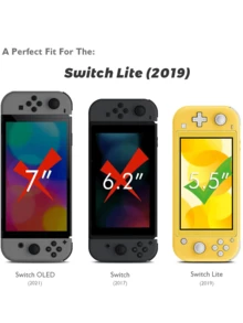 1-5片装钢化玻璃屏幕保护膜，适用于Switch Lite，透明高清，清晰防刮，防指纹，无气泡，完美适配2019款Switch Lite。 - 查看 2
