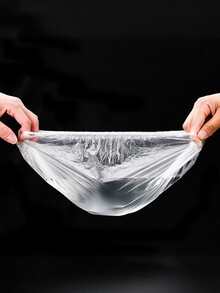 100 Pcs Transparent Shower Cap Clear Hair Protection Cap Suitable For Salons, Spas, And Home Use - Leak-Proof Bathroom And Travel Hair Cove - Transparent - View 8