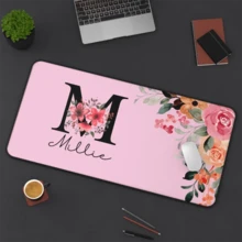 1 pièce Tapis de bureau personnalisé en PU antidérapant et durable avec texte personnalisé. Peut être utilisé comme tapis de souris, sous-main, protège-bureau. Protège votre bureau contre les rayures, les taches, les déversements, la chaleur et l'usure. Convient pour la souris, le bureau, le bureau, la maison, l'ordinateur portable - Multicolore - Voir 7
