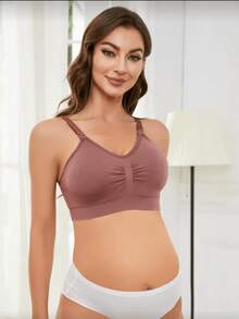 Women's Nursing Bra For Pregnant And Breastfeeding Women With Adjustable Straps, Seamless Material - Nhiều màu - Xem 9
