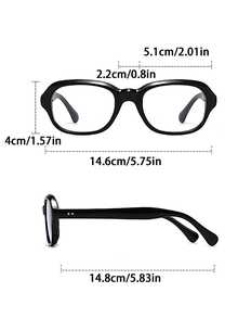 Unisex Glasses, Classic Frame, Anti-Eye Fatigue, Metal Hinges PC Frame Material, Suitable For TV, Computer, Smartphone, Daily Wear - Multicolor - View 3
