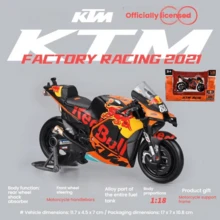 Burago 1:18 Motorcycle Racing Toy Model, KTM Red Bull, Honda, Ducati, Gresini Team, Motorcycle Simulation Alloy Figurine Collection Gift - Multicolor - View 9