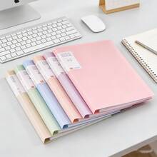 100个A4尺寸彩色软塑料文件袋，颜色随机，办公及学习用品 - 多色 - 查看 1