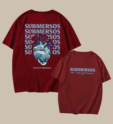 Christian T-Shirt "Submerged In Your Presence" Cotton Church Gospel Evangelical Catholic Clothing Unisex Stylish Tumbler God Jesus - 紫紅色 - 查看 12