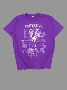 Anime Manga Madoka Magica Fantasy Magic Geek T-Shirt Unisex Male Female 100% Cotton Premium Top Streetwear Launch Immediate Shipping Various Colors!! Plus Size - 紫色 - 查看 1