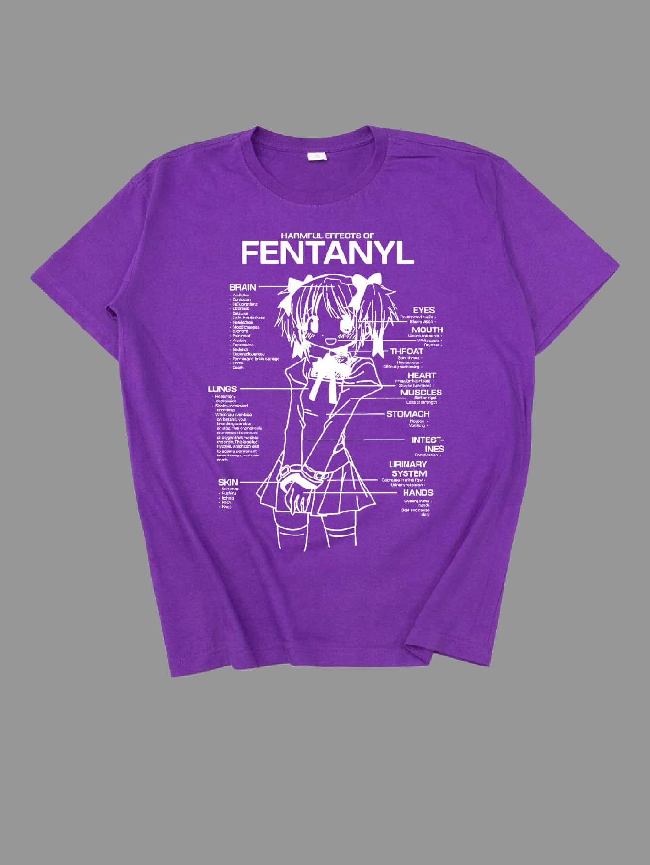 Anime Manga Madoka Magica Fantasy Magic Geek T-Shirt Unisex Male Female 100% Cotton Premium Top Streetwear Launch Immediate Shipping Various Colors!! Plus Size - 紫色 - 查看 1