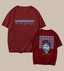 Christian T-Shirt "Submerged In Your Presence" Cotton Church Gospel Evangelical Catholic Clothing Unisex Stylish Tumbler God Jesus - 紫紅色 - 查看 2