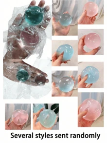 1个可塑性慢回弹蓝色椰子油手工捏捏球，6厘米圆形，麦芽减压捏捏玩具，适合作为理想的节日礼物，趣味可爱。 - 多色 - 查看 8