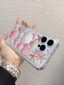1个透明气垫防震软TPU手机壳，UV印刷海洋元素和贝壳海星图案，时尚手机壳，兼容苹果7/8/7Plus/8Plus/X/XS/XR/XSMax/11/11Pro/11ProMax/12/12Pro/12ProMax/12Mini/13/13Pro/13ProMax/13Mini/14/14Pro/14ProMax/14Plus/15/15Pro/15ProMax/15Plus/16/16Pro/16ProMax/16Plus/17/17Pro/17ProMax/Air - 彩色 - 查看 2