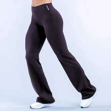 DYFINE Impact Quick-Dry Cool Touch Sculpting Collection - Flare Booty Leggings, Airy Feel, Butt Lifting Yoga Pants For High-Impact Fitness, Running & Training, All-Season Wear - Nho tím - Xem 5