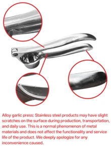 1 cái dụng cụ ép tỏi đa năng bằng hợp kim nhôm, dụng cụ ép tỏi và gừng thủ công, dụng cụ nhà bếp, dễ sử dụng, cấu trúc chắc chắn, không cần điện, máy băm tỏi thủ công thích hợp cho tỏi, ớt, hành tây, salad, dụng cụ nhà bếp. - Nhiều màu - Xem 12
