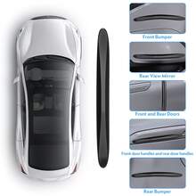 4 miếng bảo vệ cản xe bằng cao su mềm, dải chống trầy xước tự dính, chịu nhiệt độ cao, màu đen, đa năng - nhiều màu - Xem 6