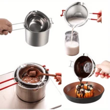 不锈钢巧克力融化碗、奶酪火锅、烘焙甜点工具、焦糖锅、双层蒸锅、蜡烛融化锅、蜡烛制作工具、厨房小工具、耐热炊具套装 - 查看 3