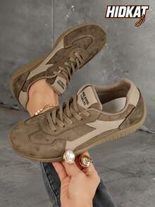 Hidkat Women's Summer Casual Flat Soft Bottom Non-Slip Splicing Color Outdoor Sports Shoes, Suitable For Spring And Autumn - JL661 Khaki - View 10