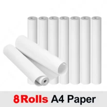 1/2/3/4/5/6//8//10 Rolls A4 White Thermal Printing Paper, 210*30 Mm (8.3*1.2 Inches), Durable, Suitable For Portable Printers, Thicker And Brighter, Clearer Fonts, Better Printing Quality - A4 - View 9