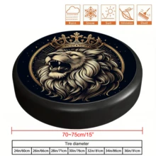 1 chiếc, Vỏ bọc lốp dự phòng họa tiết sư tử, có các kích thước 14/15/16/17 inch. Vỏ bọc lốp dự phòng đa năng dùng để bảo vệ bánh xe của xe RV, xe cắm trại và xe địa hình. Một món quà độc đáo dành cho những người đam mê hoạt động ngoài trời. - Xem 7