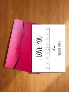 Tarjeta de felicitación talla grande dulce con sobre - Tarjeta romántica de aniversario y cumpleaños para él o ella - Regalo perfecto para novia, novio, esposa, esposo - A - Ver 4