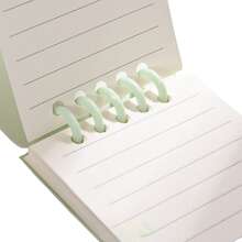 1 pieza Cuaderno de hojas sueltas A7 mini - Cuaderno de vocabulario portátil para estudiantes - Planificador de bolsillo elegante para tareas diarias - Mini diario recargable de alta calidad - Mini cuaderno de moda DIY - A5 - Ver 5