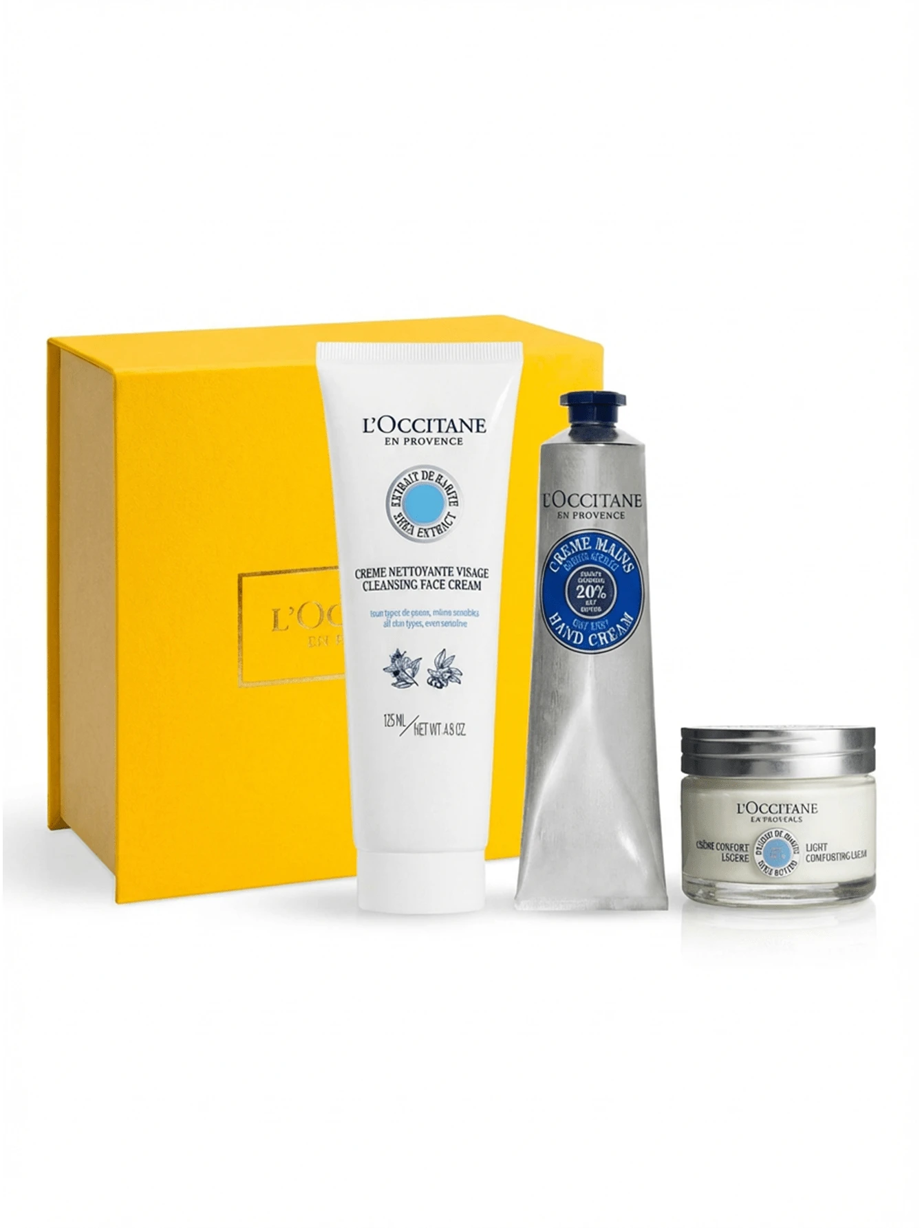 L'Occitane Shea Skin Care Trio 3 Pcs Set (Cleansing Cream 125ml+Hand Cream 30ml+Light Comforting Cream 50ml) 4.8oz/125ml+1oz/30ml+1.7oz/50ml - Multicolor - View 1