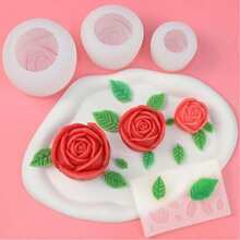 Khuôn silicon hình hoa hồng, dùng để làm nến, xà phòng, đồ thủ công bằng nhựa, dễ lấy khuôn ra, chịu nhiệt, khuôn hình hoa có thể tái sử dụng. - hoa - Xem 2