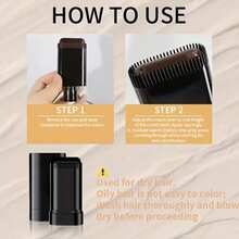 1pc Hair Coloring Comb - Waterproof & Sweat-Resistant, Rotary Design For Easy Cleaning, Portable Pocket Size Temporary Gray Hair Coverage Tool - Unisex Beauty Accessory, Ergonomic Handle, Stainless Formula, Waterproof Hair Coloring Comb - Quick Gray Hair Coverage, Natural Appearance, Long-Lasting Color, Suitable For All Hair Types,Festival,Party - Multicolor - View 7