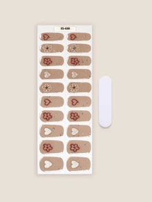 20 de autocolante transparente pentru unghii, necesită întărire cu lampă UV, calitate de salon, durabile, vânzare transfrontalieră, en-gros, autocolante pentru unghii cu tematică de carte roșie, potrivite pentru vârfurile degetelor - Multicolor - Vizualizare 3
