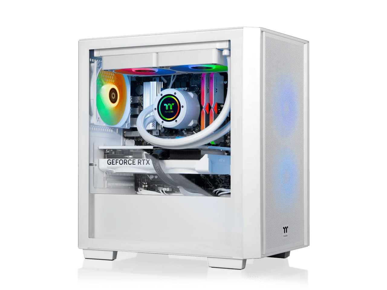 Thermaltake LCGS Versa I570S Gaming Desktop (Intel Core I9-14900KF, 32GB 6000MT/S DDR5 RGB Memory, NVIDIA GeForce RTX 5070, 1TB NVMe M.2, WiFi, Windows 11) H16S-B760-570-LCS - US B Type Plug(110-127V) - View 1