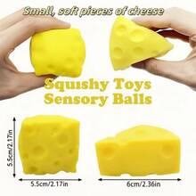 Soft Cheese-Textured Stress Relief Toy, Warm And Interesting Design With Cheese-Like Texture Pattern. It Is A Stress Relief Toy That Can Enhance Parent-Child Interaction, Suitable For Weekend Family Activities. - Cheese - View 6