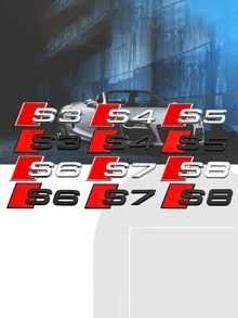 Audi S3 S4 S5 S6 S7 S8 Trunk Metal 3D Logo Sticker, Strong Adhesive Backing Easy To Apply, Suitable For Audi Full Series Vehicle Exterior Modification - Car Stickers and Car Logos - View 8
