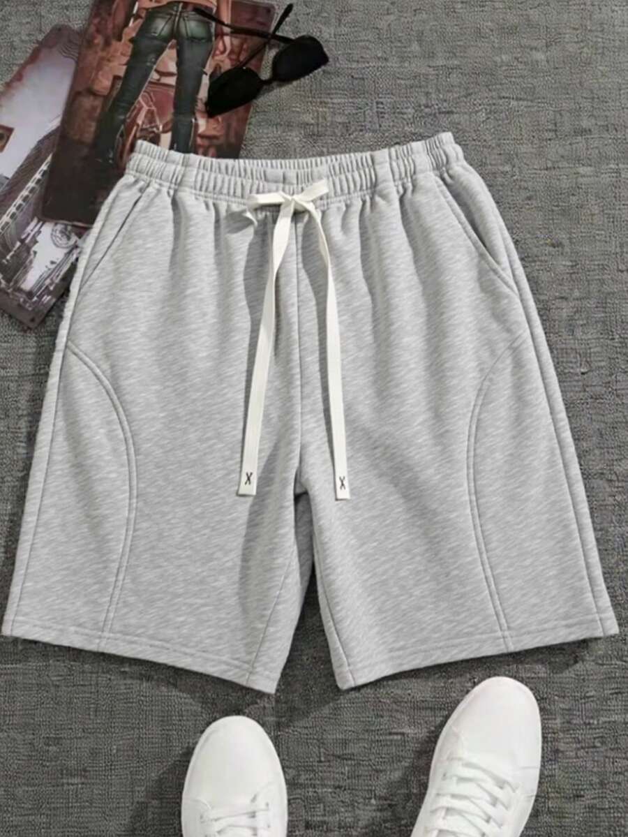 Men's Simple Style Fashionable Casual Shorts - Grey - View 1