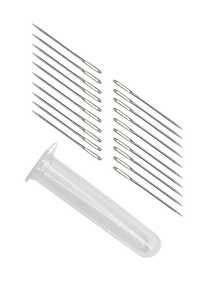 20pcs Embroidery Needles Set With Transparent Sealed Storage Bottle, 5.1cm Large Eye Stainless Steel Tip Needles, Easy Threading, Anti-Rust , Suitable For Cross Stitch, Ribbon Embroidery, Sewing, DIY Crafts - Hand Sewing Needle - View 7