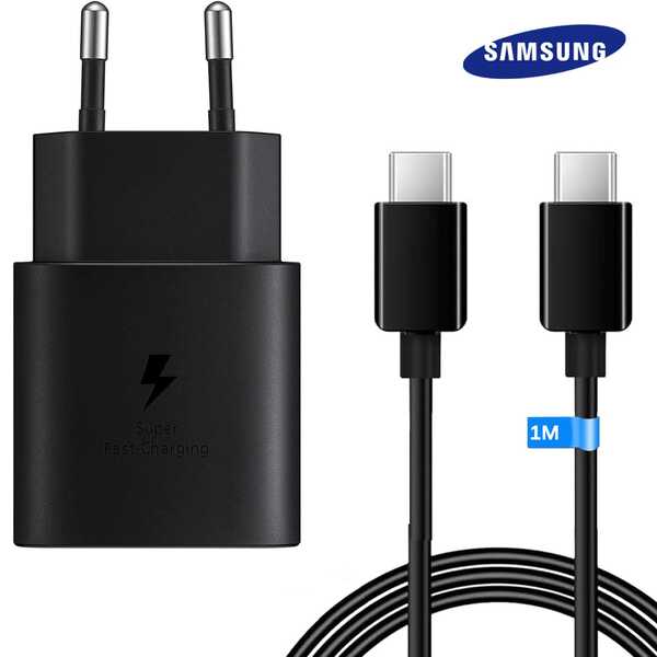 Samsung Estación de carga rápida de escritorio, enchufe tipo C E F de 220-240V con doble clavija redonda, cargador rápido USB-C de 25W, incluye cable de datos de 1M, compatible con A56, A55, 5G, A54, A53, A52, A36, A35, A34, A33, A16, A15, A14, A05s, A04s, S26, S25, S24, S23, S22, S21, S20, S10+/FE, M55 y talla grande, proporciona carga rápida. Graduación Día Conmemorativo