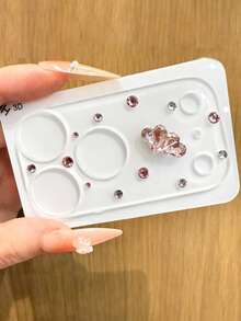 Cute Bling Pink Heart Diamond Rhinestone Colorful Clear Glass Camera Film Protector Compatible With IPhone 17 Pro Max 17 Pro Glass Hard Clear Cover - Pink Heart Diamond - View 2