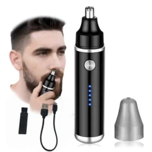 Máy tỉa lông tai và mũi nhỏ gọn, cầm tay dành cho nam giới, máy tỉa lông mũi điện sạc USB, máy tỉa lông mày và lông mặt không gây đau, dụng cụ tỉa lông mũi, dung lượng pin 500mAh. - nhiều màu - Xem 8