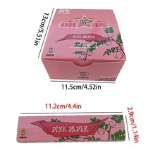 24/10/5/1 包 OHIS 粉色捲菸紙：每包含 32 張高品質粉色捲菸紙 + 32 個濾嘴 - 慢燃、可調尺寸、吸菸者的完美禮物 - 手捲菸配件 - - 110mm 慢燃捲菸紙 - , 平滑燃燒。聖誕禮物、萬聖節禮物、生日禮物。 - 粉色 - 查看 2