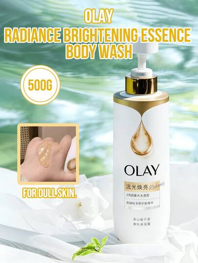  Sữa tắm dưỡng da OLAY Radiance Brightening Essence (500g cỡ lớn, 50g cỡ nhỏ) với các thành phần dưỡng da, làm mịn và mềm da, hương hoa ly và cam quýt, sữa tắm dưỡng ẩm, hương thơm lâu dài, không chứa sulfate và paraben, làm đều màu da, không nhờn rít.