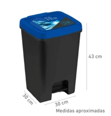 HOMYGO - 23L Pedal Trash Can For Recycling | Kitchen Bin For Paper, Organic, Plastic, And Glass Sorting - View 6