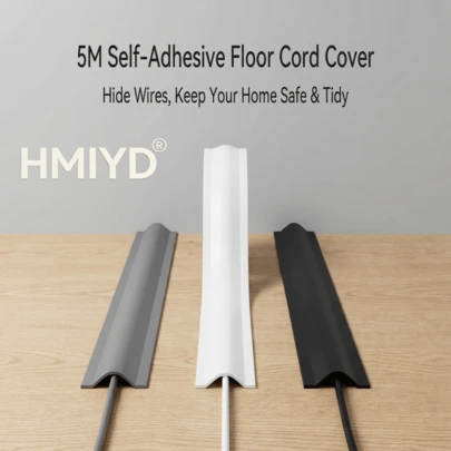 Ống dẫn cáp mềm HMIYD, dụng cụ che giấu cáp tự dính phù hợp cho thảm/sàn/tường trong khu vực văn phòng thương mại, thiết bị quản lý và bảo vệ cáp.